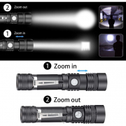 Solight nabíjecí LED svítilna s cyklo držákem, 400lm, fokus, Li-Ion, USB Náhled
