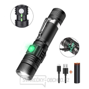 Solight nabíjecí LED svítilna s cyklo držákem, 400lm, fokus, Li-Ion, USB Náhled