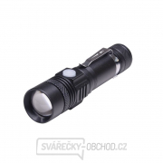 Solight nabíjecí LED svítilna s cyklo držákem, 400lm, fokus, Li-Ion, USB gallery main image
