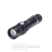 Solight nabíjecí LED svítilna s cyklo držákem, 400lm, fokus, Li-Ion, USB gallery main image