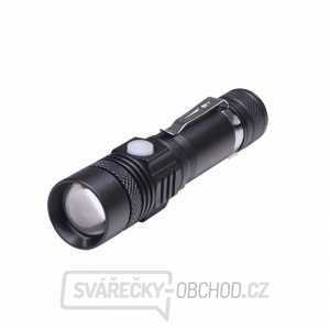 Solight nabíjecí LED svítilna s cyklo držákem, 400lm, fokus, Li-Ion, USB