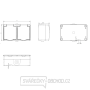 Solight dvojzásuvka do vlhka IP54, šedá náhled