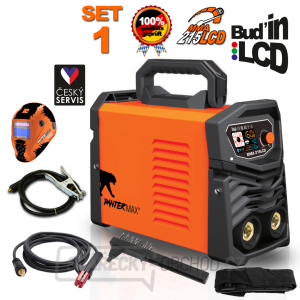 PANTERMAX® MMA215LCD Svař. invertor MMA/TIG SET 1 + Kabely + Kukla + Kartáč + Popruh