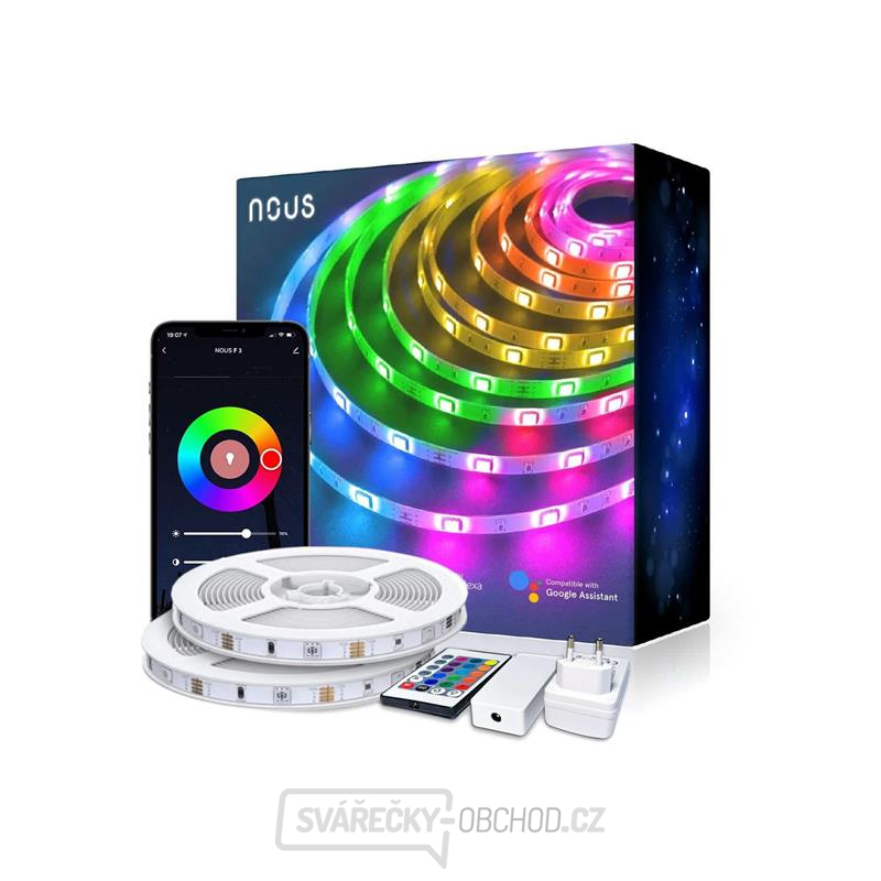 Smart LED pásek 12V 40LED/m IP44 36W RGB NOUS F3 20m WiFi Tuya gallery main image