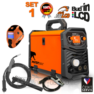 PANTERMAX® MIG230LCD Svař. invertor MIG/MMA/TIG SET 1 + Kabely + Hořák + Kukla + Kartáč