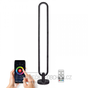 Solight LED smart stojací lampa Rainbow, oválná, wifi, RGB, CCT, 105cm gallery main image