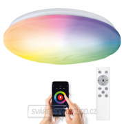 Solight LED smart stropní světlo Wave, 30W, 2300lm, wifi, RGB + CCT, dálkové ovládání gallery main image