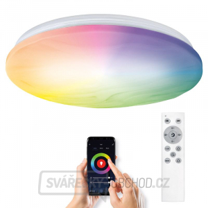 Solight LED smart stropní světlo Wave, 30W, 2300lm, wifi, RGB + CCT, dálkové ovládání gallery main image