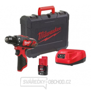Milwaukee Kompaktní aku vrtačka/šroubovák M12 BDD-201C gallery main image