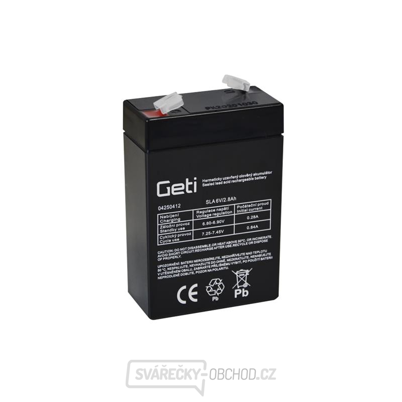 Baterie olověná  6V  2.8Ah Geti