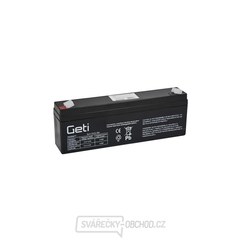 Baterie olověná 12V   2.3Ah Geti