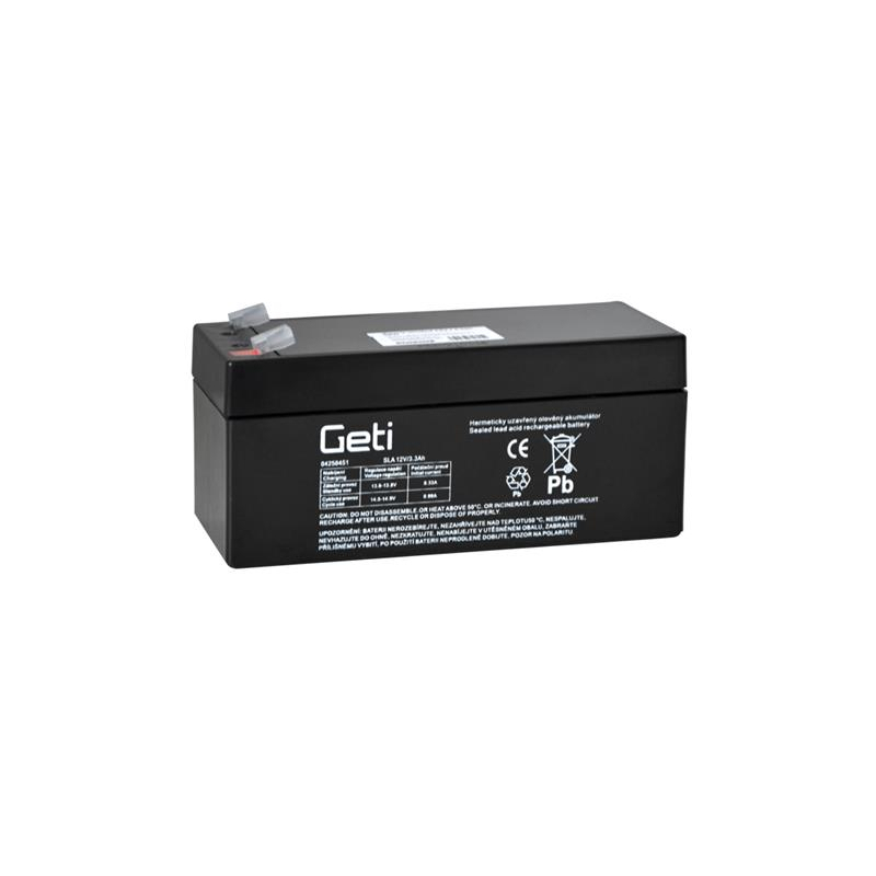 Levně Baterie olověná 12V 3.3Ah Geti 04250451