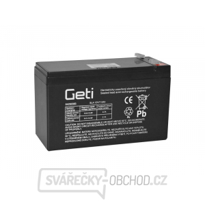 Baterie olověná 12V 7.0Ah Geti (konektor 4,75 mm) Baterie olověná 12V 7.0Ah Geti (konektor 4,75 mm) gallery main image