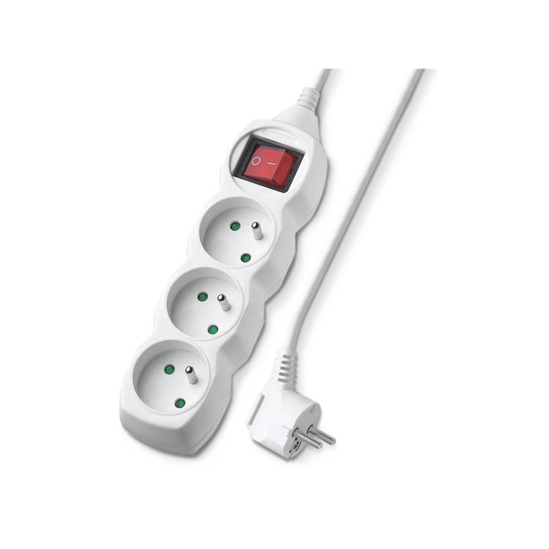 Prodlužovací kabel 3 zásuvky 2m Geti GEC32S s vypínačem 08710336