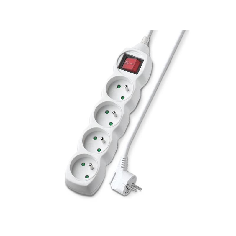 Prodlužovací kabel 4 zásuvky  3m Geti GEC43S s vypínačem 08710421