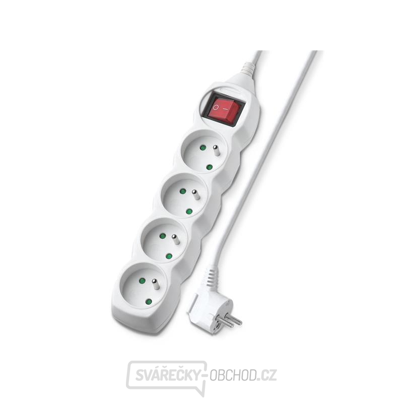 Prodlužovací kabel 4 zásuvky  5m Geti GEC45S s vypínačem