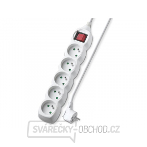 Prodlužovací kabel 5 zásuvek 2m Geti GEC52S s vypínačem Prodlužovací kabel 5 zásuvek 2m Geti GEC52S s vypínačem gallery main image