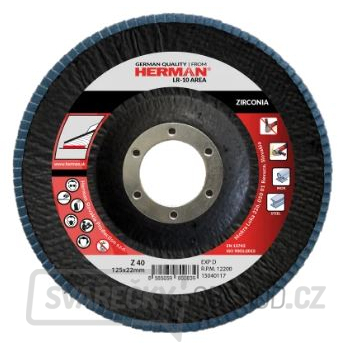 Lamelový kotouč HERMAN LR-10 AREA na nerez 125mm Z60 - 1ks