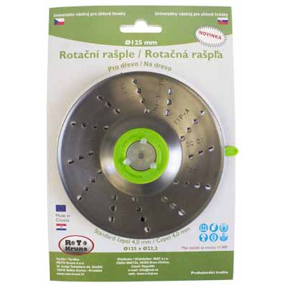 Levně ROTO - Rotační rašple 125x22,2mm - 4,0mm - čepel ROTO12540