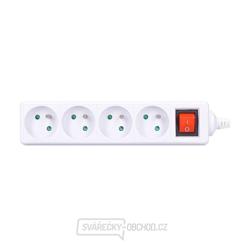 Solight vícenásobná zásuvka, 4 zásuvky, vypínač