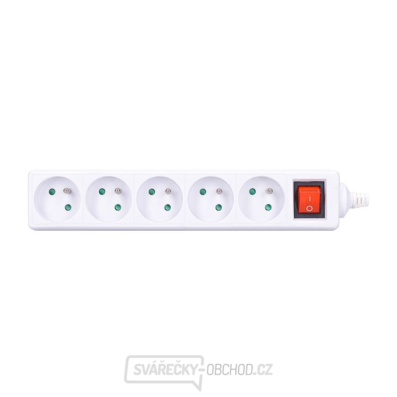 Solight vícenásobná zásuvka, 5 zásuvek, vypínač