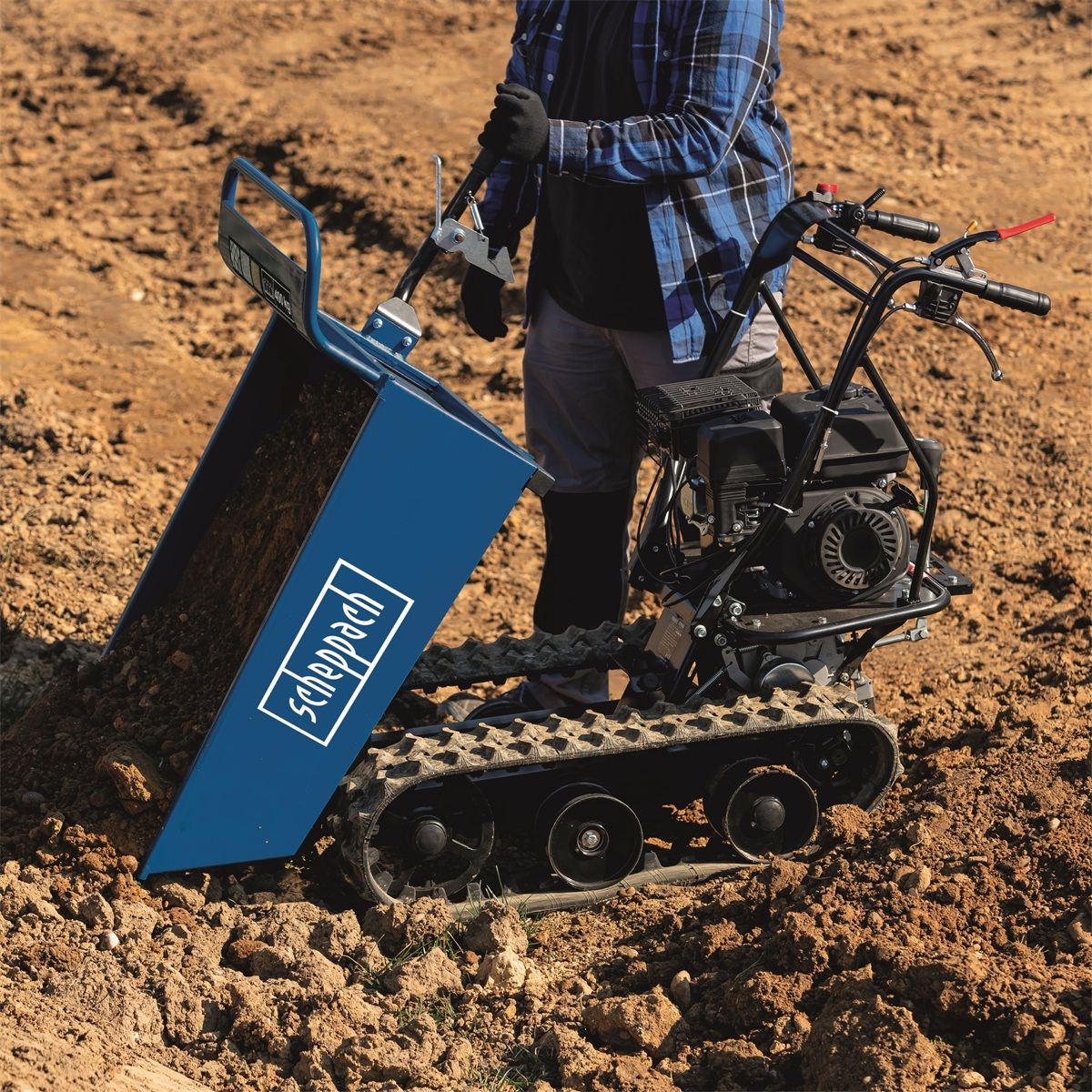 Scheppach DP 4500 pásový přepravník 400 kg s mechanickým sklápěním korby Náhled