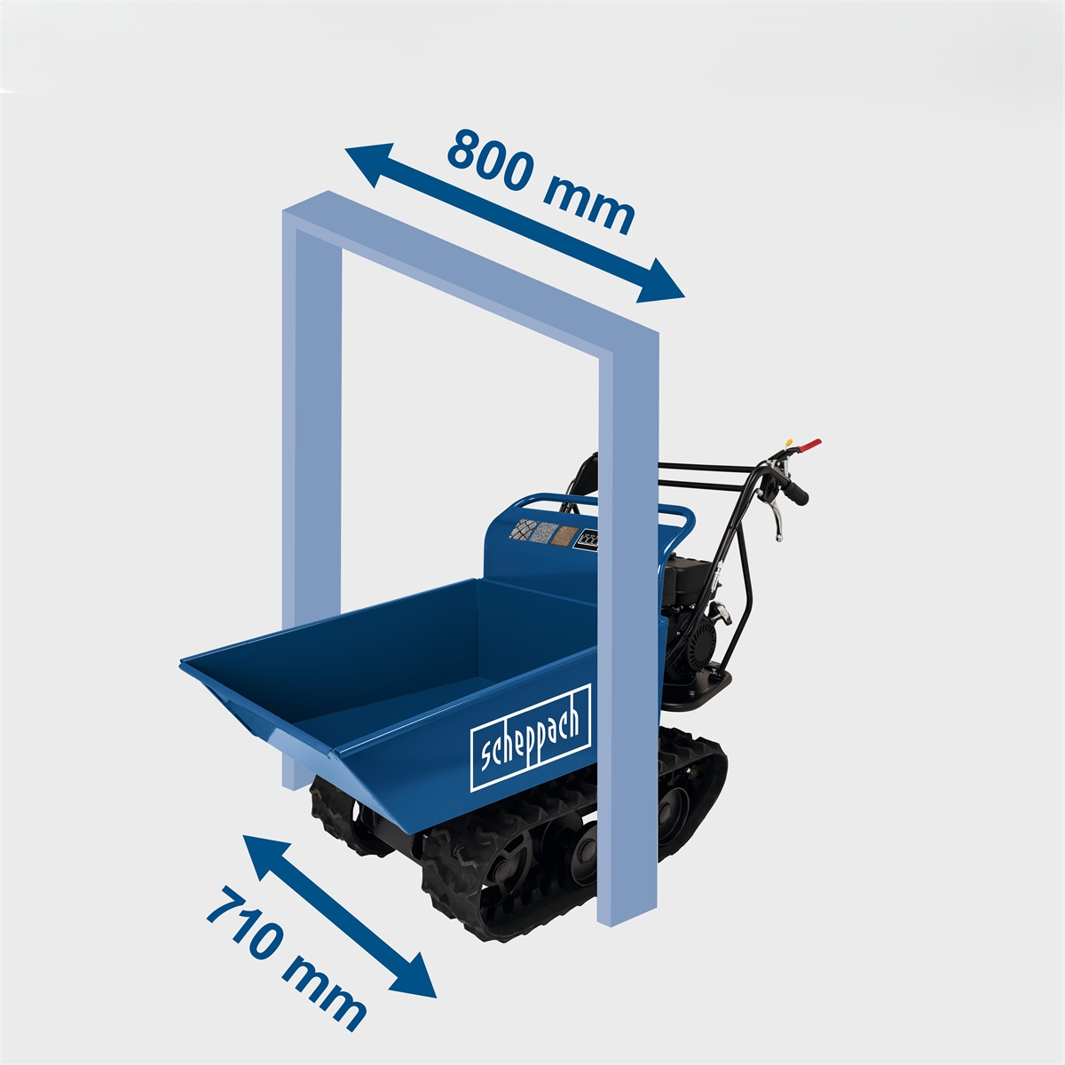 Scheppach DP 4500 pásový přepravník 400 kg s mechanickým sklápěním korby Náhled