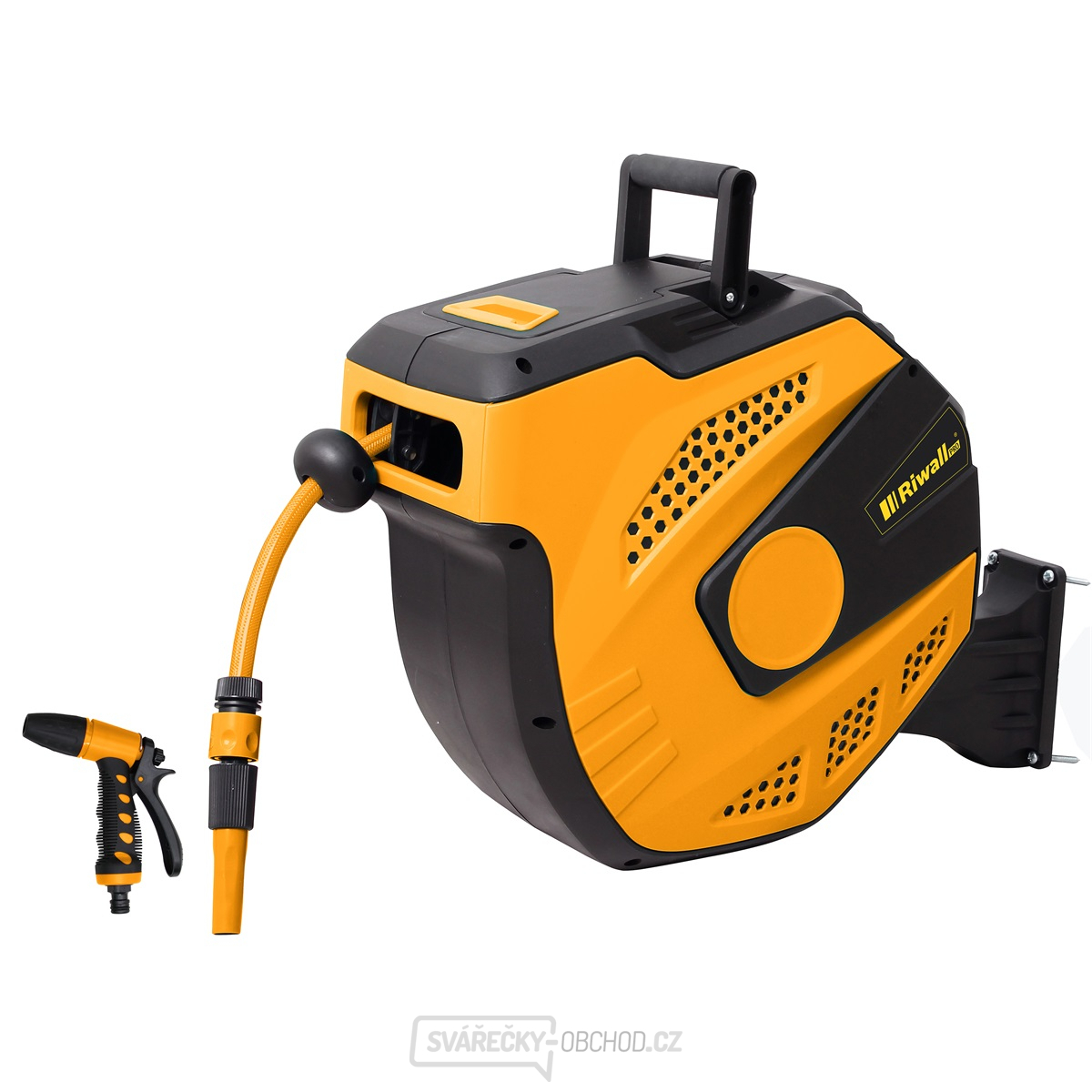 Riwall PRO RWHR 27 SET samonavíjecí buben se zahradní hadicí 27 m a příslušenstvím