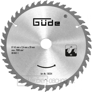 PILOVÝ KOTOUČ 165 x 20 MM, 48Z PILOVÝ KOTOUČ 165 x 20 MM, 48Z gallery main image