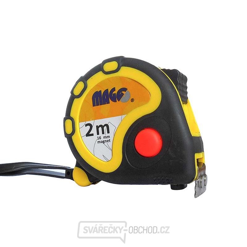 Svinovací metr 2m x 16mm (guma/plast, magnet)