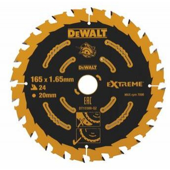 Levně DeWALT DT10300 pilový kotouč EXTREME FLEXVOLT, 165 x 20 mm, 24 zubů DT10300