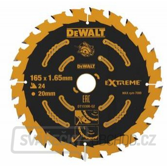 DeWALT DT10300 pilový kotouč EXTREME FLEXVOLT, 165 x 20 mm, 24 zubů