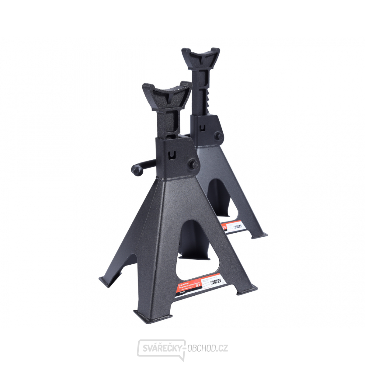 Podkládací stojánky - podpěry pod auto 6 t, 410-590 mm, sada 2 ks - QUATROS QS19261