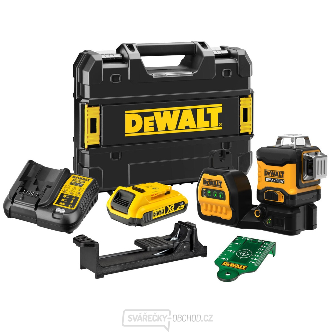 DeWALT DCE089D1G18 AKU Křížový laser - sada