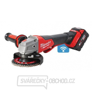 Akumulátorová úhlová bruska 125mm Milwaukee M18 FUEL™ ONE-KEY™ s kolébkovým spínačem M18 ONEFSAG125XPDB-502X