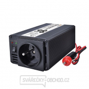 Solight invertor 12V, USB 500mA, kovový, černý, max. zatížení: 200W gallery main image