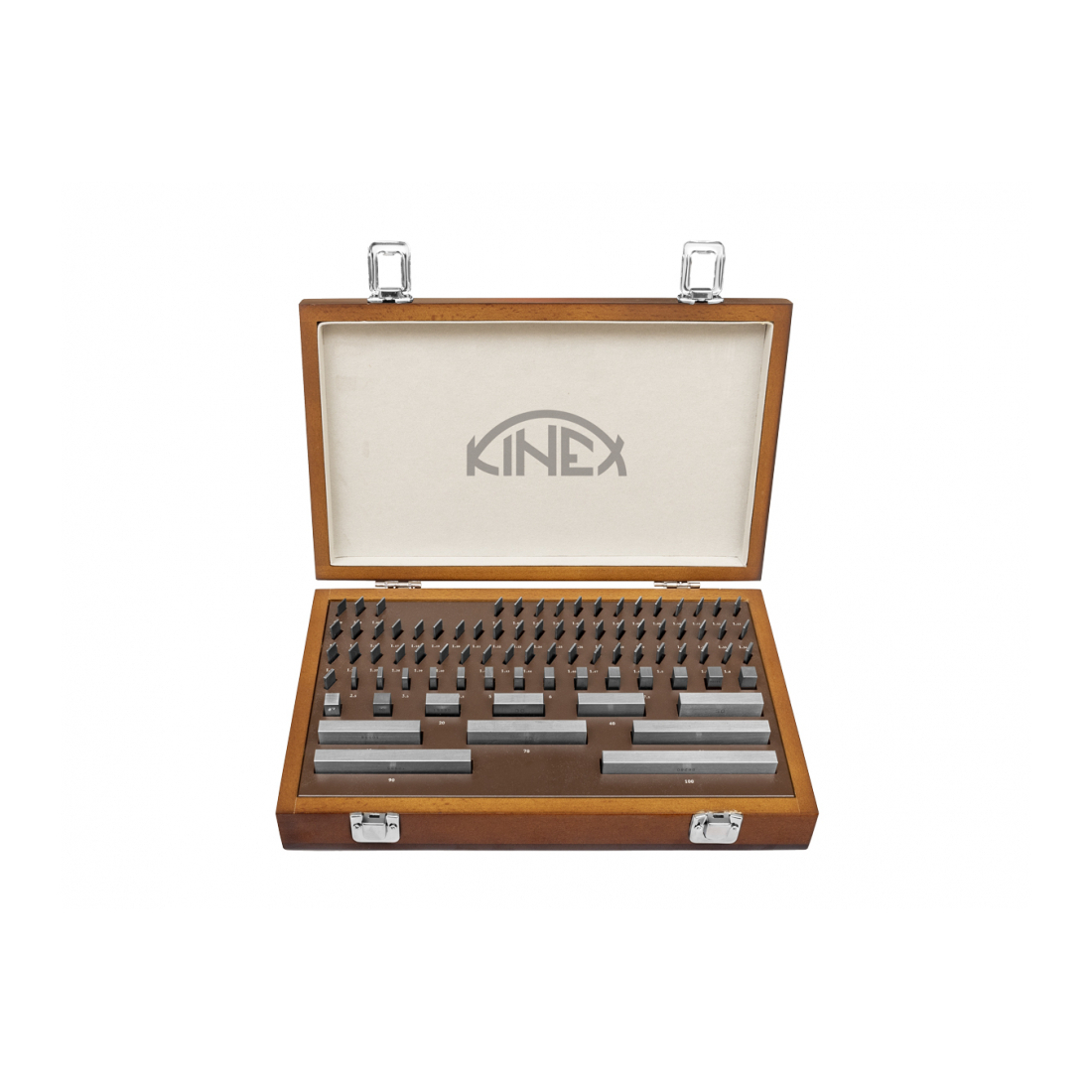 Základní ocelové měrky KINEX, 83ks, tř. přesnosti 1, DIN 861 1046-13-083