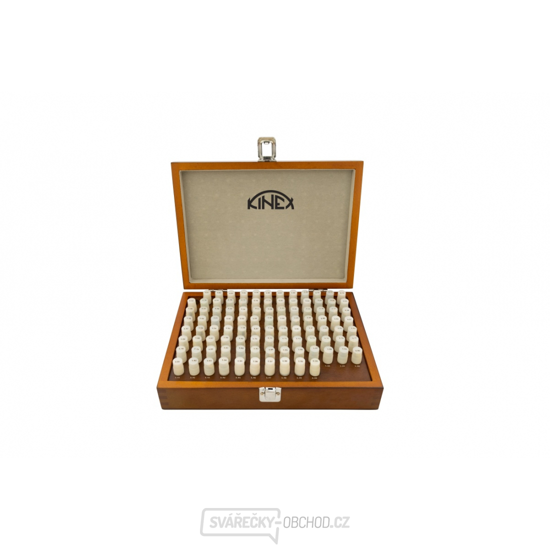 Válečkové měrky ocelové KINEX - sada 3,01-4,0/0,01 mm, 100 ks