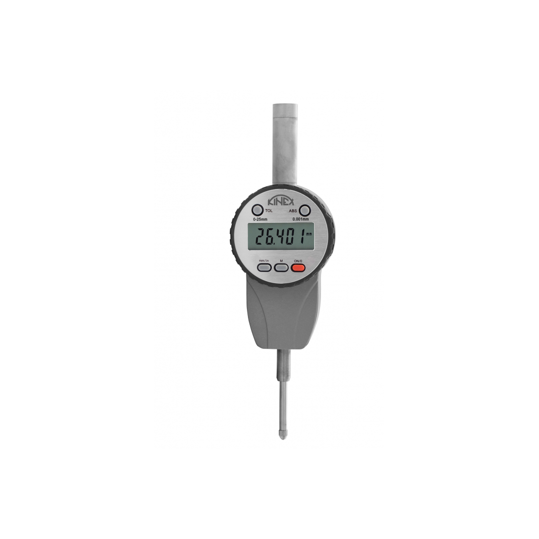 KINEX/K-MET Úchylkoměr číselníkový digitální KINEX ABSOLUTE ZERO 0-25 mm/60 mm/0,001 mm, IP54 1155-051-001