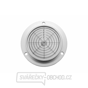 Kruhová libela KINEX s upevňovacími otvory pr.60mm - stříbrná, hliník Kruhová libela KINEX s upevňovacími otvory pr.60mm - stříbrná, hliník
