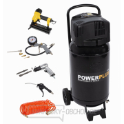 POWERPLUS POWX1751 - Kompresor 1100W 50L  plus  9 ks přísl. bezolejový gallery main image