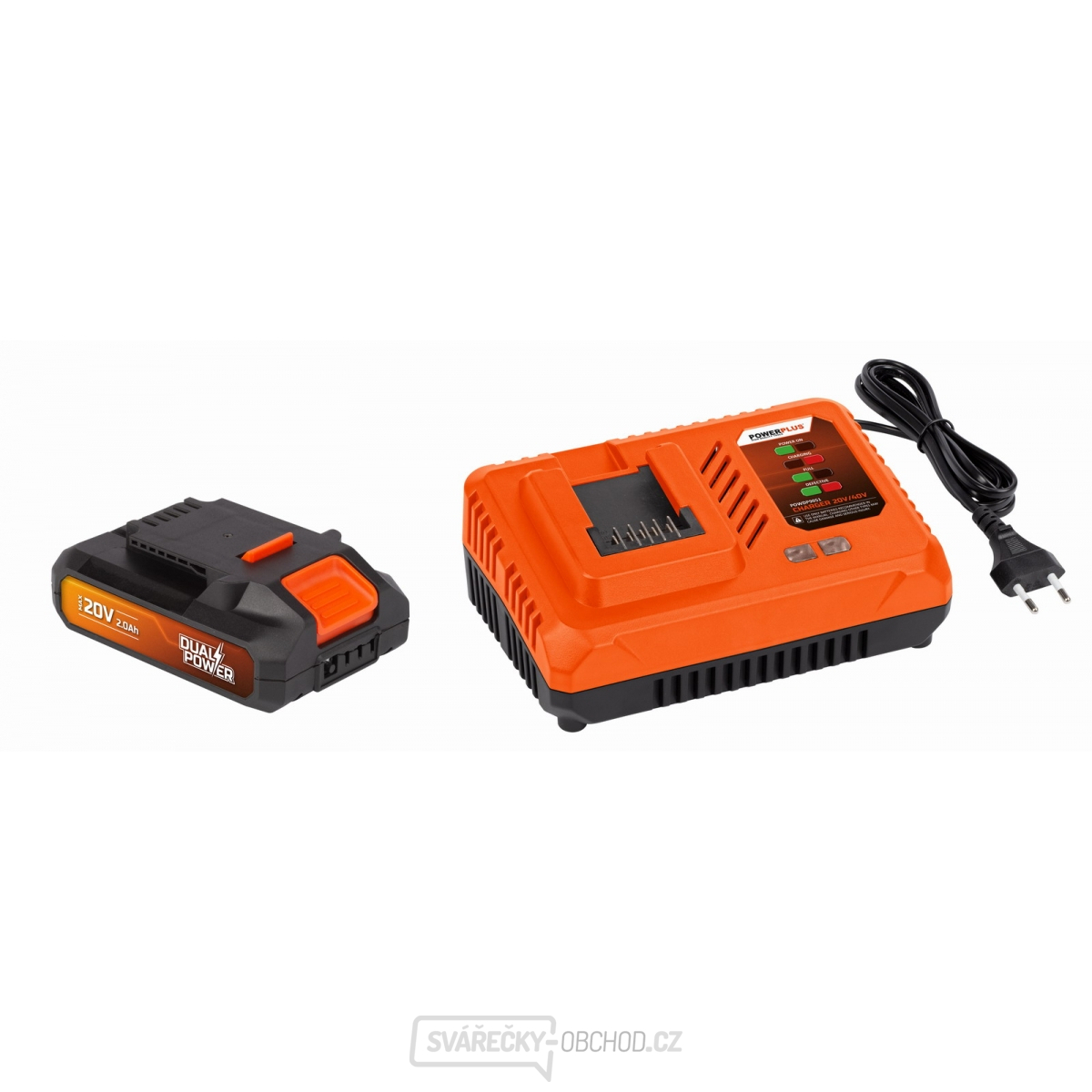 POWERPLUS POWDP9062 - Nabíječka 20V/40V  plus  Baterie 20V LI-ION 2,0Ah