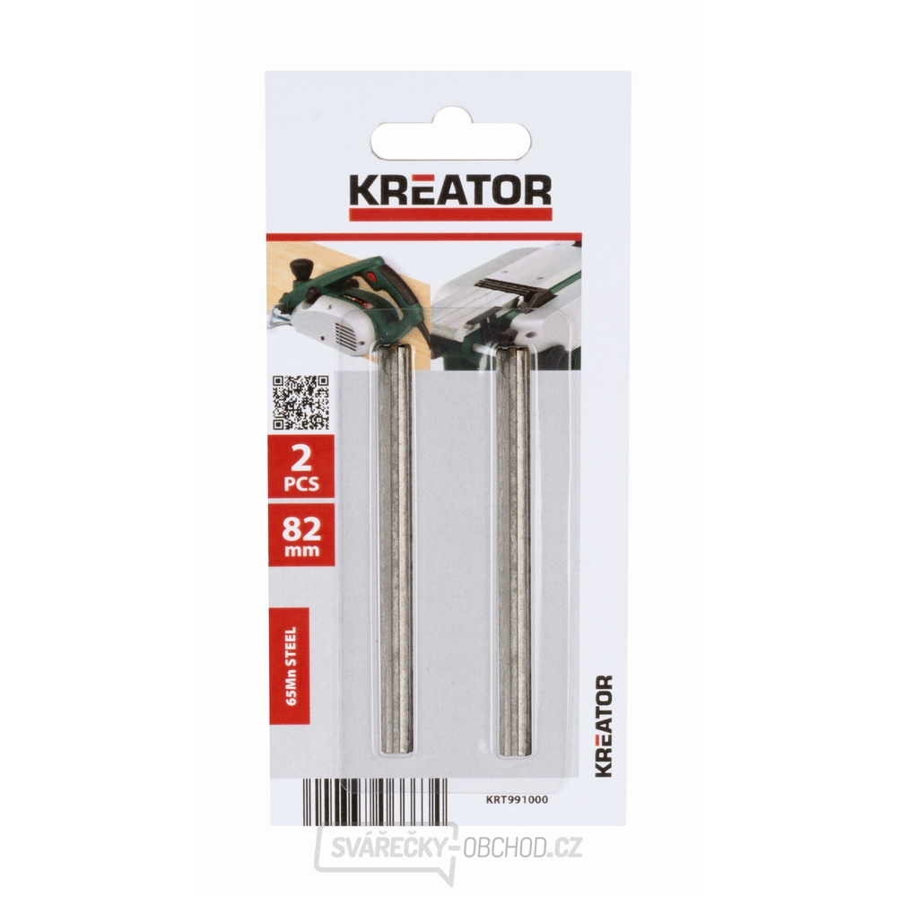 KREATOR KRT991000 - 2 ks náhradních nožů pro hoblíky 82mm