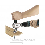 Nástavec na vrtačku 2funkční, k stříhání plechu/řezání dřeva Nástavec na vrtačku 2funkční, k stříhání plechu/řezání dřeva náhled