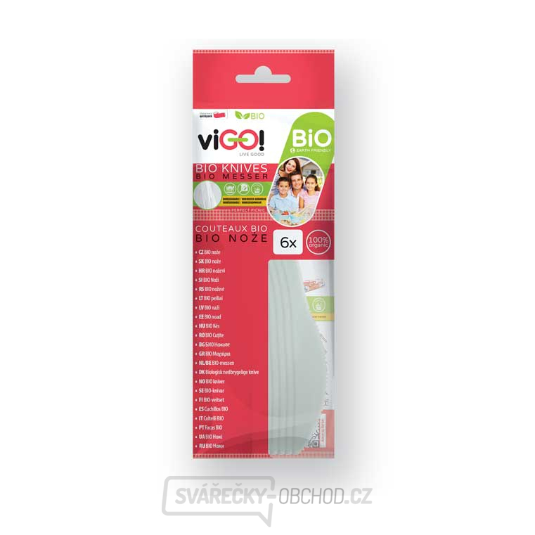 viGO! BIO nože cukrová třtina - 6 ks