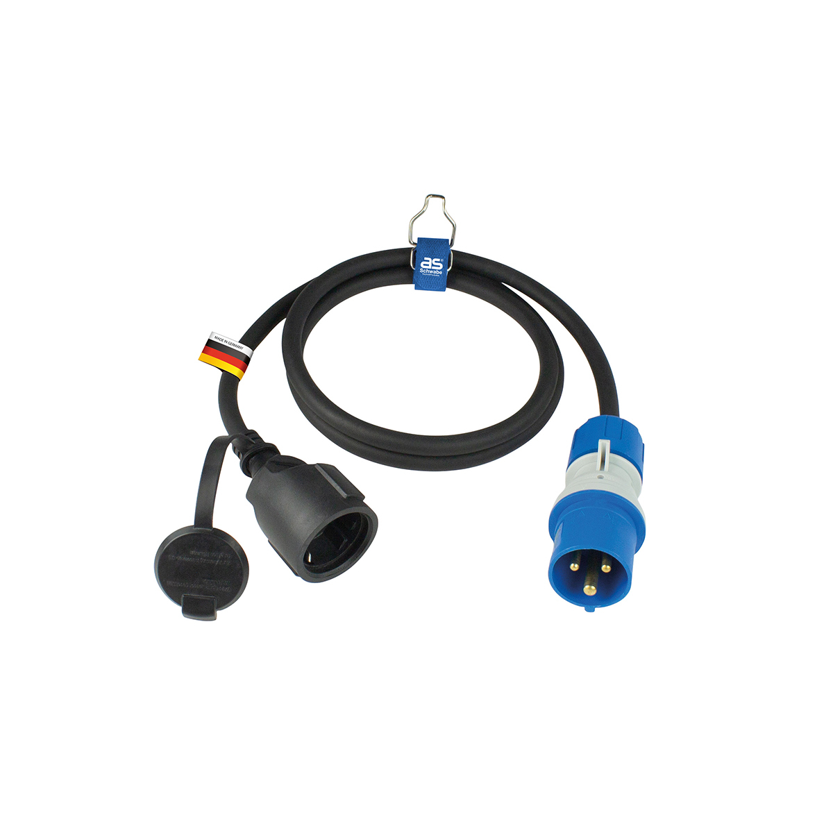 Levně Adaptérový kabel s CEE zástrčkou a uzemňovacím kontaktem s ukazatelem napětí Powerlight 61408