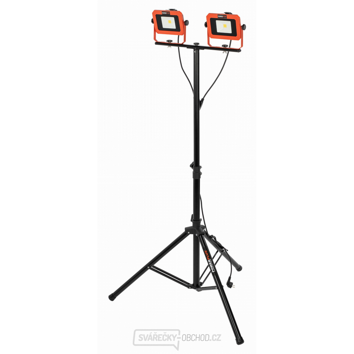 POWERPLUS POWDP8035 - Aku LED svítilna na stativu 2x20V  plus  220V 2x20W (bez AKU)