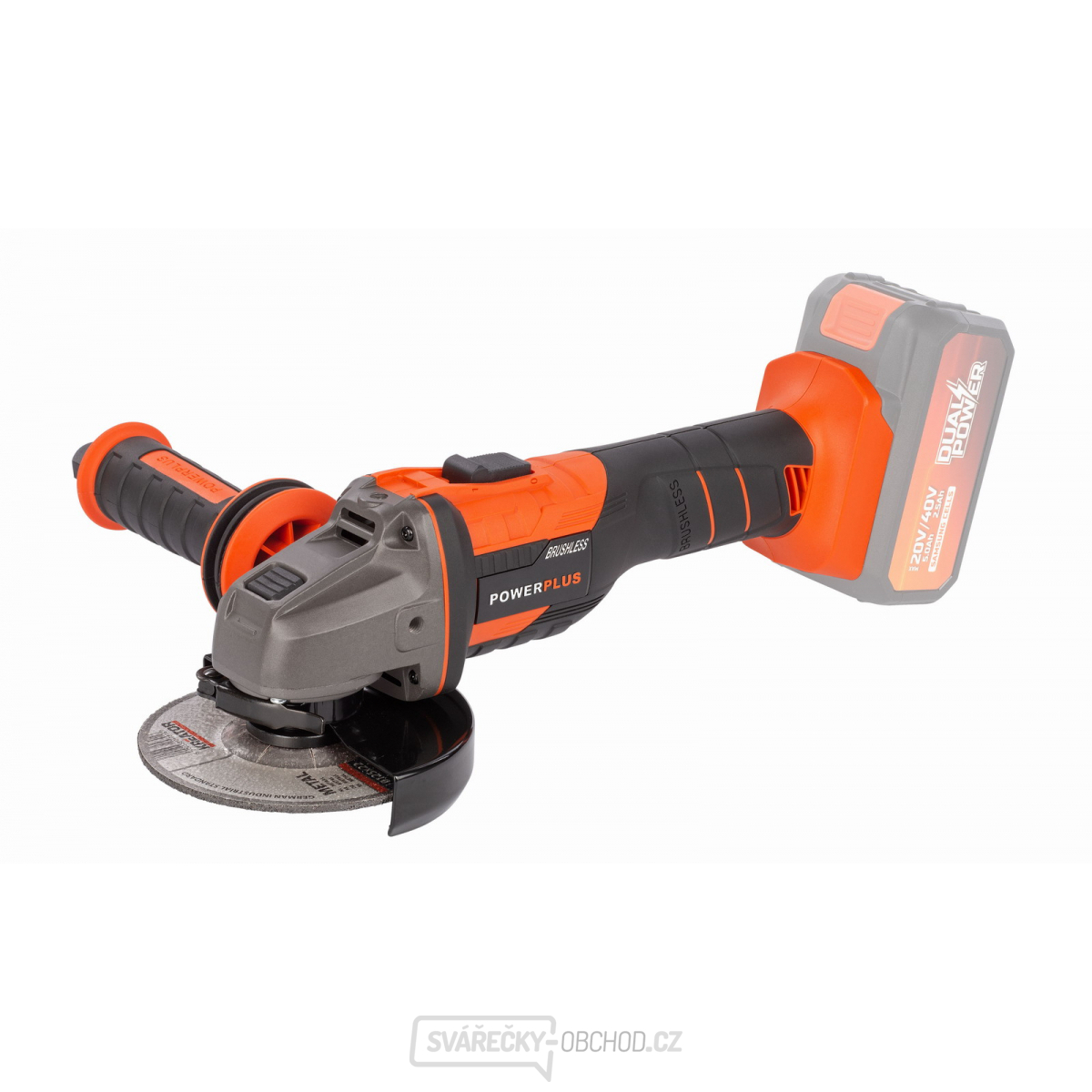 Aku úhlová bruska 125mm POWERPLUS POWDP35170 -  40V bezuhlíková (bez AKU)