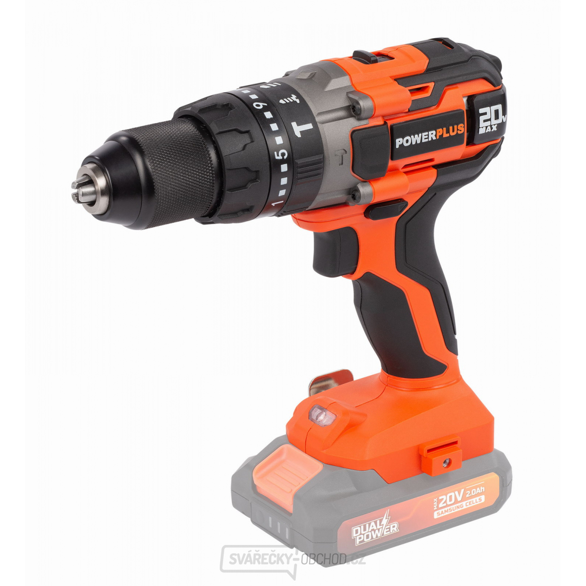 POWERPLUS POWDP15200 - Aku šroubovák / vrtačka s příklepem 20V (bez AKU)