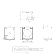 Solight zásuvka do vlhka IP54, šedá náhled